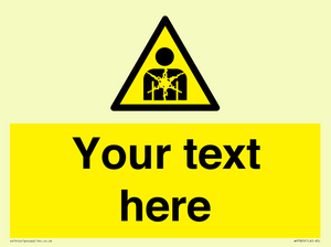 Custom Warning substance or mixture presenting a health hazard